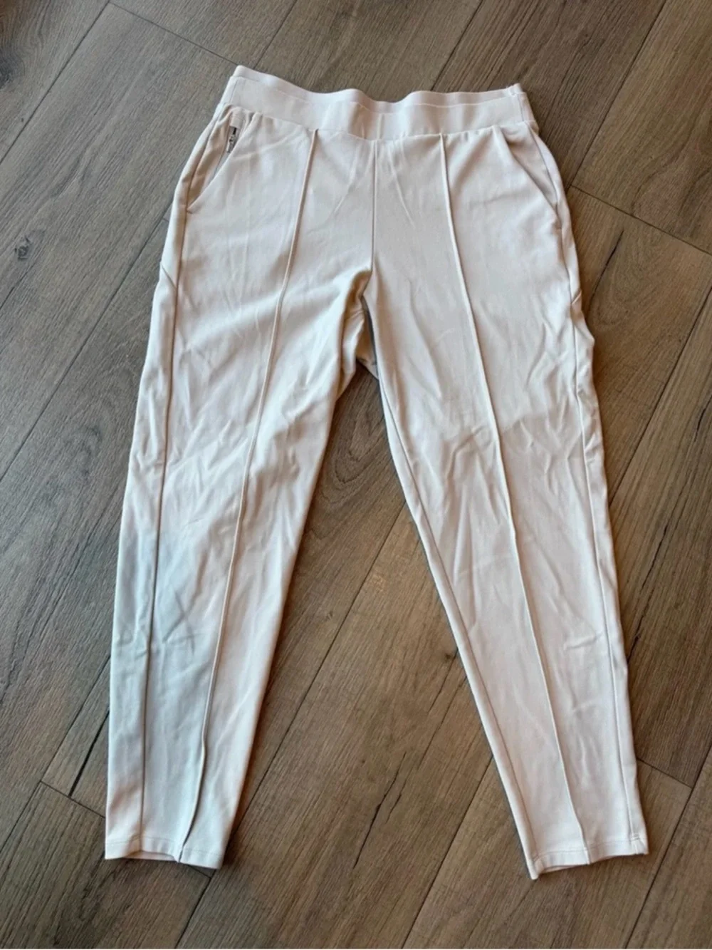 Athleta Cream Straight-Leg Pull-On Pants - Picture 1 of 4